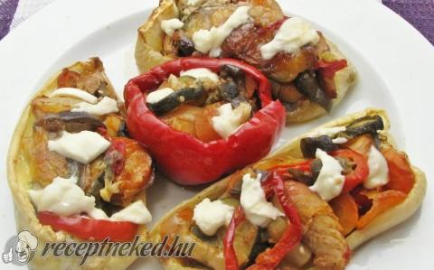 Francia lecsóval töltött paprika