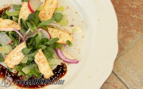 Friss saláta Camembert-el, pirított szezámmaggal, fügés balzsamecettel