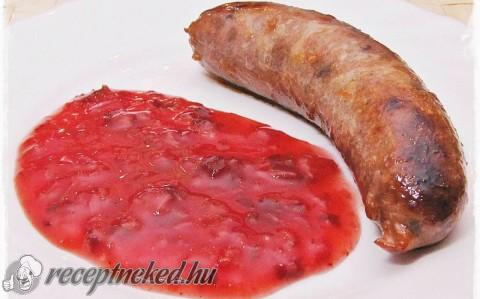 Aszalt szilvás desszertkolbász szilva chutney-val