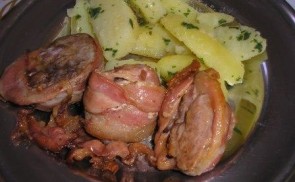 Baconben sült szűzpecsenye