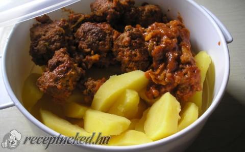 Zöldfűszeres húsgombóc