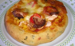 Medvehagymás mini pizza