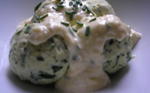 Spenótos ricotta gombóc