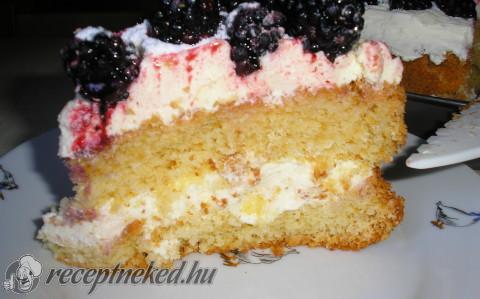 Szederkrémes torta