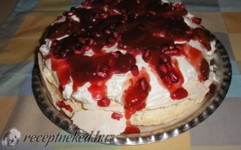 Gránátalmás Pavlova torta