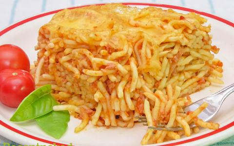 Rakott bolognai spagetti