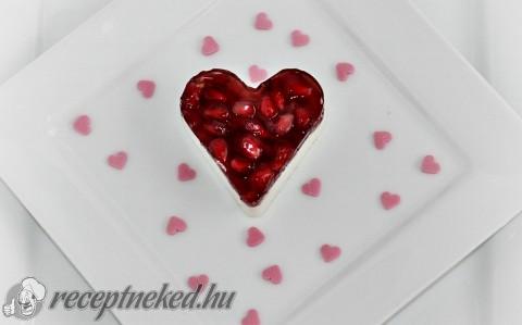 Vaníliás panna cotta gránátalmával