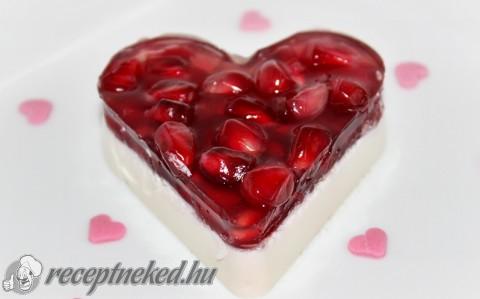 Vaníliás panna cotta gránátalmával