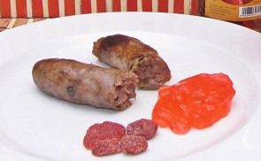 Eperboros desszertkolbász eperbor kocsonyával