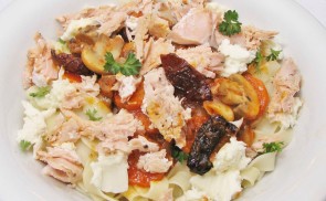 Pangasius ragu tésztán