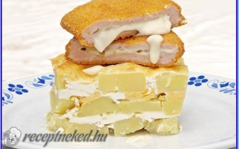 Cordon bleu rakott krumplin