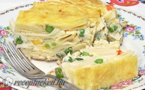 Zöldséges rakott penne
