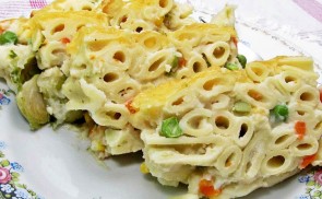 Zöldséges rakott penne