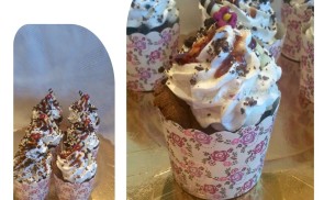 Csokis-oreos cupcake karamellöntettel