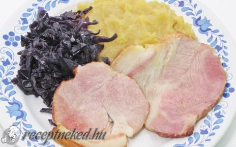 Grillezett füstölt sonka hagymás burgonyával