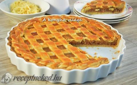 Rácsos almás pite