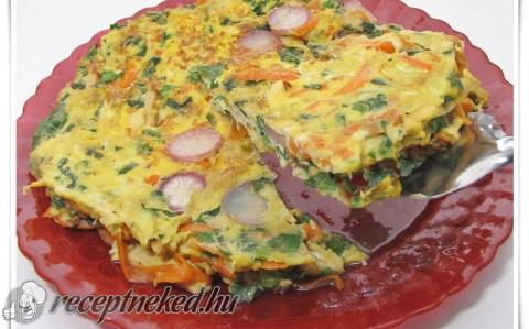 Húsos zöldséges frittata