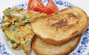 Húsos zöldséges frittata