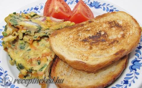 Húsos zöldséges frittata