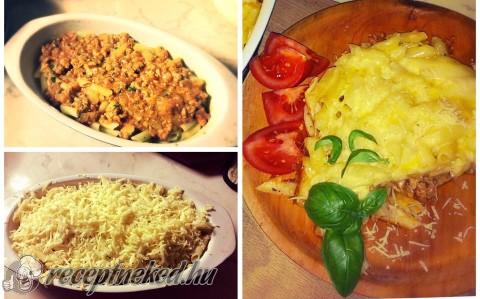 Bolognai sajtos rakott tészta