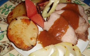 Konfitált báránycomb kemencés burgonyával