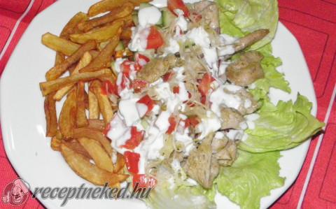 Csirke gyros tál