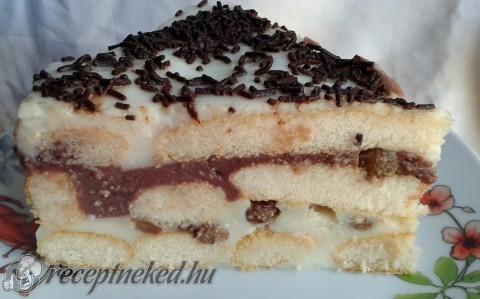 Babapiskótás pudingtorta