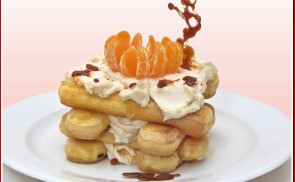 Mandarinos tiramisu torony