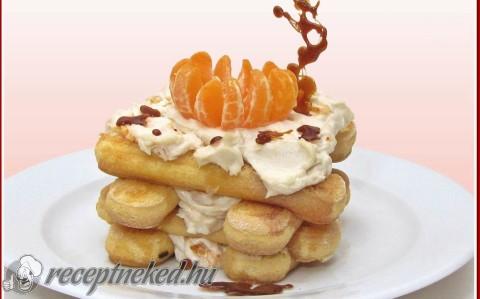 Mandarinos tiramisu torony