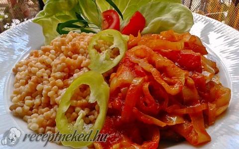 Lecsós karajszelet tarhonyával
