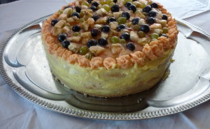 Banános-szőlős torta
