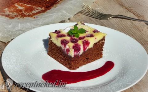 Málnás-ricottás brownie