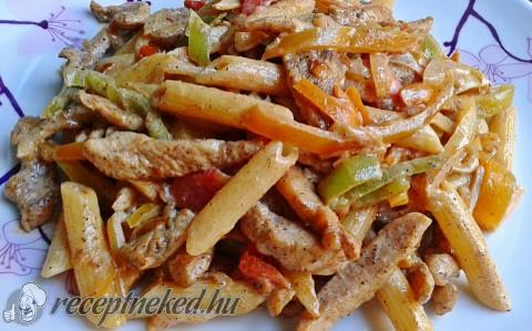 Csirke fajita pennével