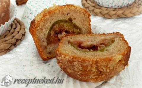 Fügés muffin édes morzsával