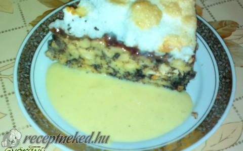 Mákos guba torta vaníliasodóval