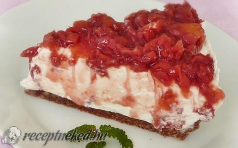 Sajttorta cseresznyedzsemmel