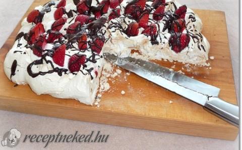 Epres-csokoládés pavlova