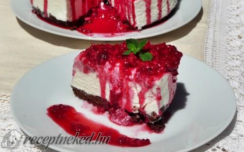 Fehér csokis sajttorta málnaöntettel