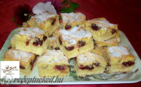 Mascarponés meggykrémes pite