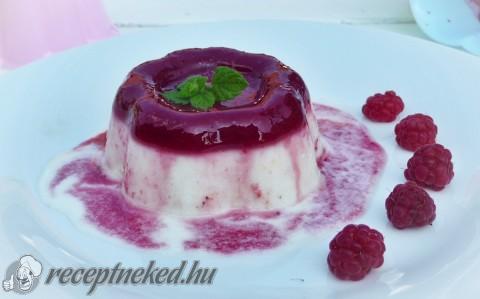 Málnás-citromos panna cotta