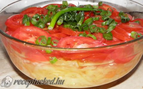 Paprika- és paradicsomsaláta