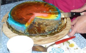 Szivárvány sajttorta