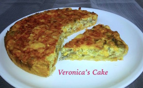 Gombás baconos quiche