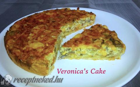 Gombás baconos quiche