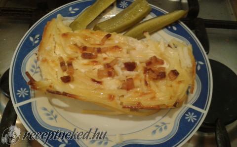 Csőben sült sonkás tészta