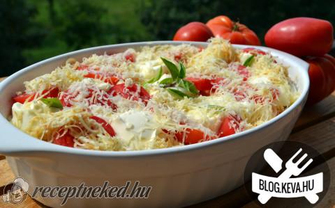 Paradicsomos, tepsis spagetti
