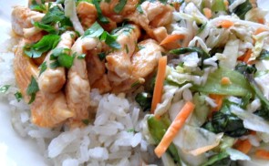 Fokhagymás-chilis csirkemell csíkok