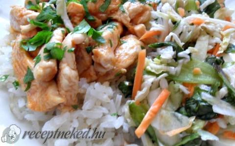 Fokhagymás-chilis csirkemell csíkok