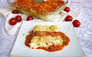 Ricottával töltött cannelloni, mascarpone-s paradicsomszósszal