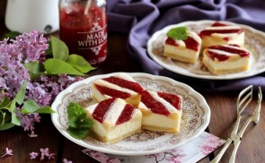 Csíkos ricotta szelet